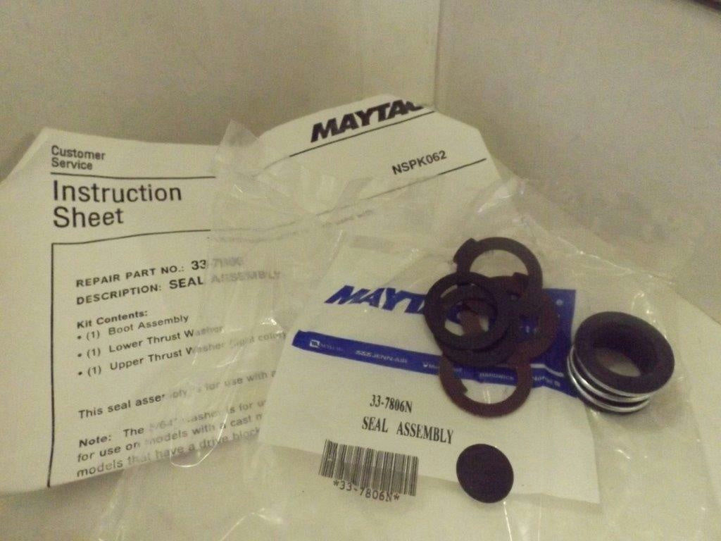 MAYTAG WHIRLPOOL WASHER 33-7806N SEAL NEW MAYTAG WHIRLPOOL WASHER 33-7806N SEAL NEW